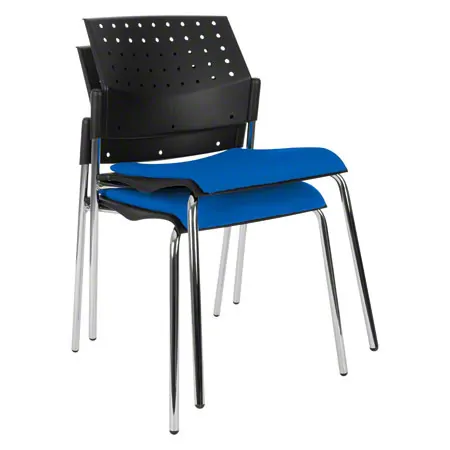 Stacking chair with cushion