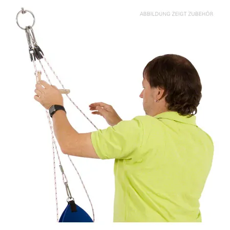 Pulley block with snap hook, 110-145 cm