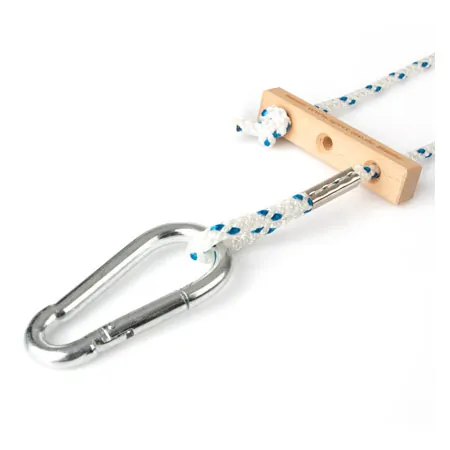 Wire rope with snap hook, 115-200 cm