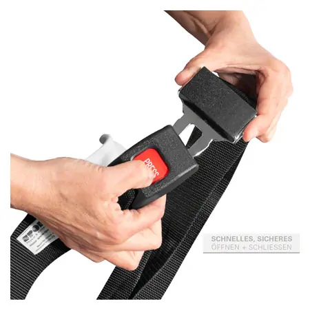 Fixation belts with automatic closure, LxW 250x5 cm