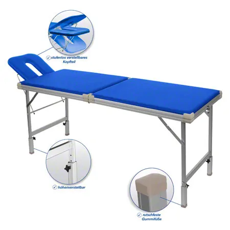 portable table Robusta ST, incl. head rest, LxWxH 170/210x56x70-82 cm