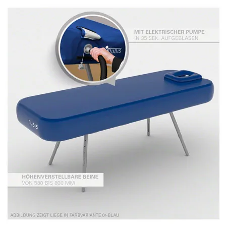 NUBIS Inflatable massage table Pro 2.0, incl. stool 35 x 50 cm