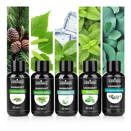CosiMed Sauna Fragrance Set Autumn Whispers, 5 bottles of 50 ml