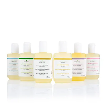 Test set wellness-massage oil, 6 bottles of 50 ml