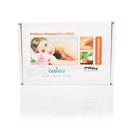 Test set wellness-massage oil, 6 bottles of 50 ml