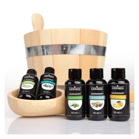 tester set sauna fragrances, 5 bottles of 50 ml