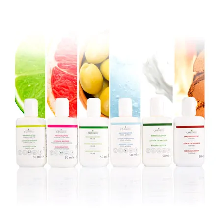 Test set massage lotion, 6 bottles of 50 ml