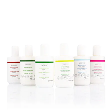 Test set massage lotion, 6 bottles of 50 ml