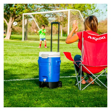 igloo beverage container with tap and wheels, sport 5 gallon, 18.9 l