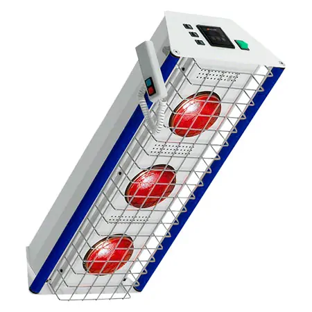 Red light emitters TGS Therm 3 wall model incl. dimmer