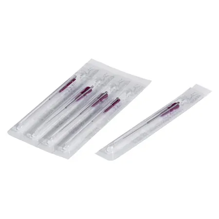 Acupuncture needles with matal handle, 0.25x40 mm, 100 pieces