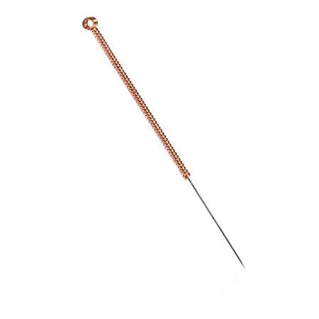 Acupuncture needles with copper spiral handle, 0.20x15 mm