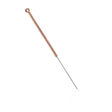Acupuncture needles with copper spiral handle, 0.22 x 25 mm