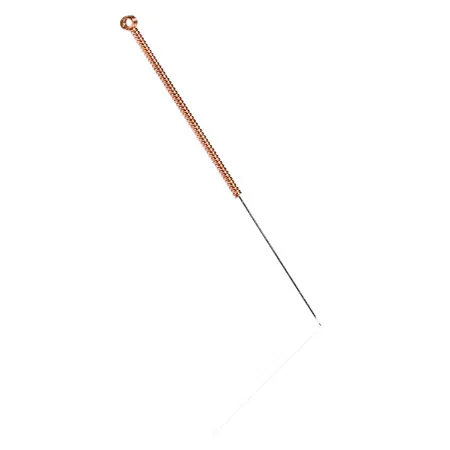 Acupuncture needles with copper spiral handle, 0.25x40 mm