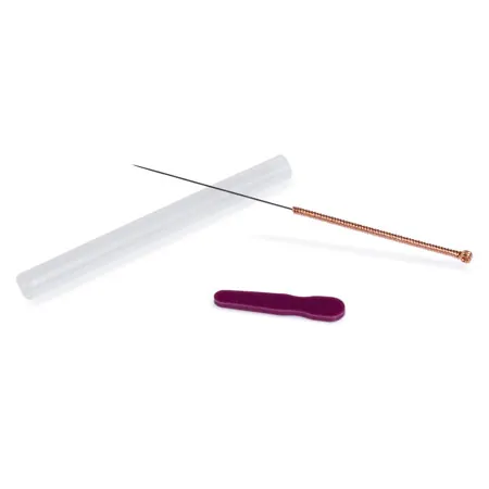 Acupuncture needles with copper spiral handle, 0.25x40 mm