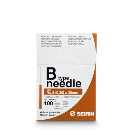 Acupuncture needles Seirin type B, brown, 0.30 x 30 mm, 100 pieces