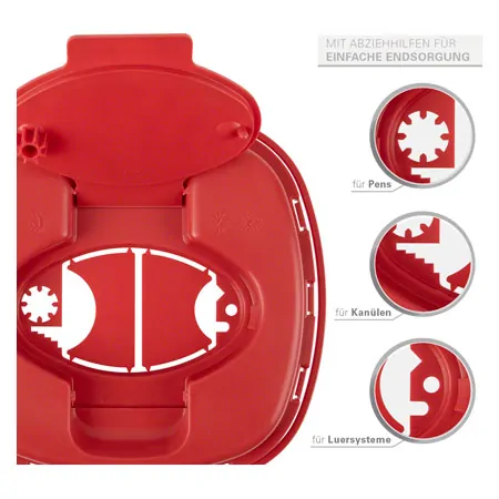 Needle disposal box 1.5 l, Multi-Safe twin plus, oval opening,  179x176 mm