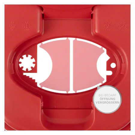 Needle disposal box 1.5 l, Multi-Safe twin plus, oval opening,  179x176 mm