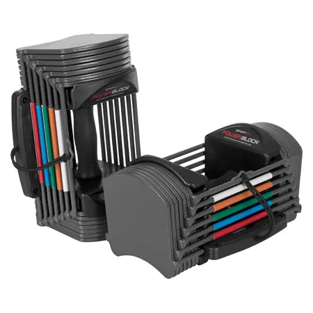 Power Block-Set 3-pcs., Dumbbell Sport 24, 1,5-11kg pair + folding stand