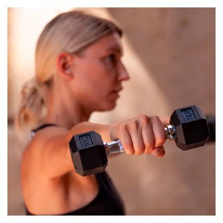 Hex compact dumbbell set, 1-10 kg, 10 pieces