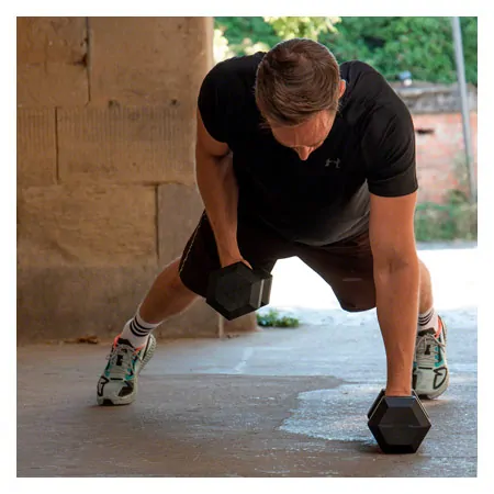 Hex compact dumbbell set, 1-10 kg, 10 pieces