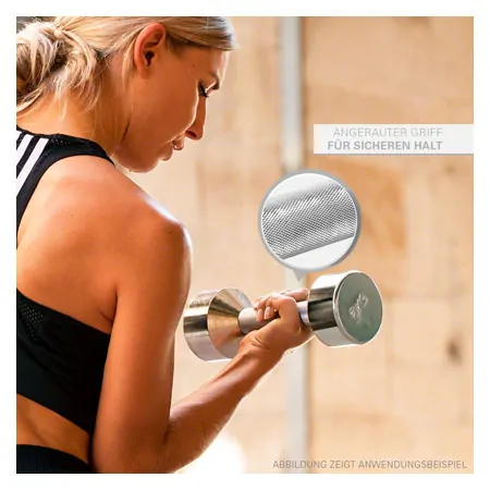 Chrome dumbbell set, 1-10 kg, 10 pieces