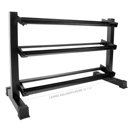Compact dumbbell stand XL 3 steps, 119x50x76 cm