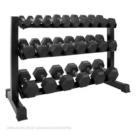Compact dumbbell stand XL 3 steps, 119x50x76 cm