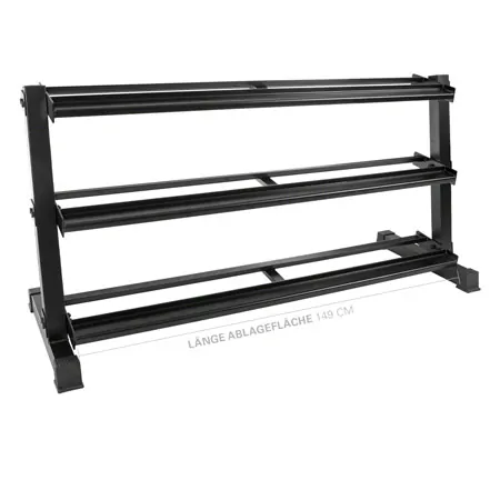 Compact dumbbell stand XXL 3 steps, 162x59x82 cm