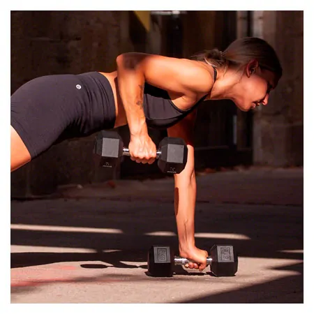 Wall mount set incl. Hex compact dumbbells, 1-6 kg, 6 pieces