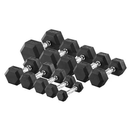 Dumbbell Stand Set with 10 pairs of dumbbells, 1-10 kg, LxWxH 74x62x128 cm
