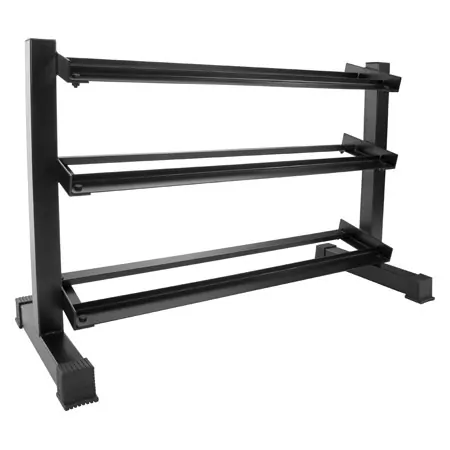 Dumbbell stand set with 12 pairs Hex dumbbells, 1-15 kg, LxWxH 119x50x76 cm