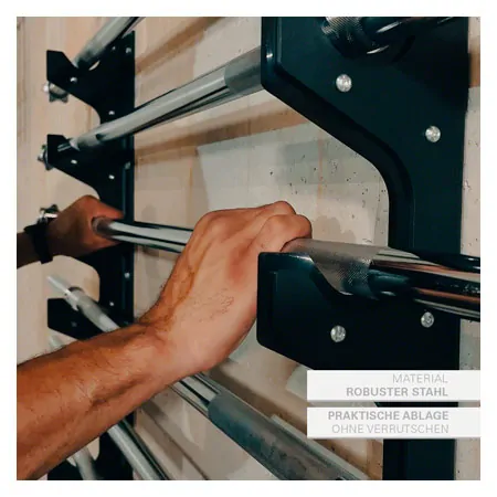 Sport-Tec barbell holder for wall mounting for 6 barbells