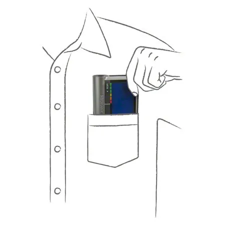 CardioCompact blood pressure monitor with travel alarm clock