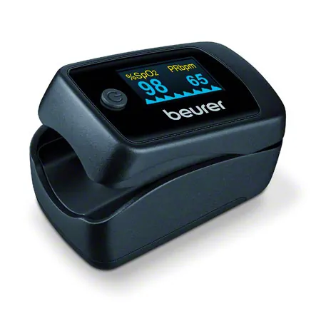 BEURER measuring device set, 2-piece, upper arm blood pressure monitor BM 58 + finger pulse oximeter PO 45