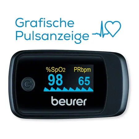 BEURER measuring device set, 2-piece, upper arm blood pressure monitor BM 58 + finger pulse oximeter PO 45