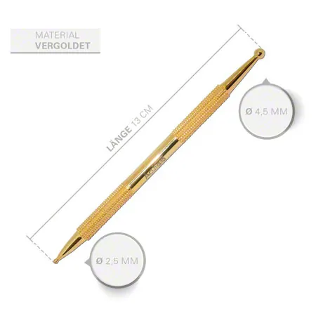 Acupressure pen set, 3 pcs, 13 cm,  2.5 / 4.5 mm +  3 / 6 mm, 15 cm,  4 / 7 mm