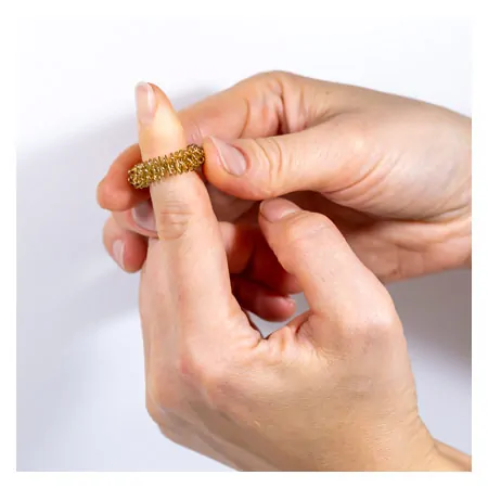 finger massagerings set, 5 pieces, gold