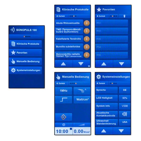 Enraf-Nonius ultrasound therapy device Sonopuls 190, 0.8 cm + 5 cm