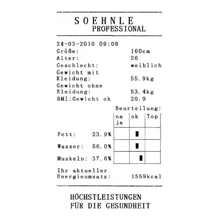 Thermal printer paper for fitness scales, 10 rolls