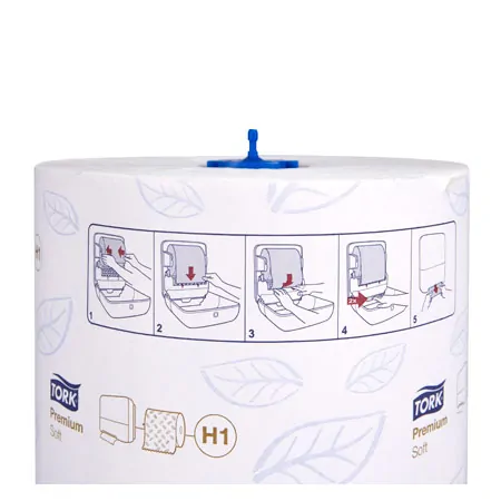 Tork roll paper towel H1, 6 rolls  100 metres, soft, bright white
