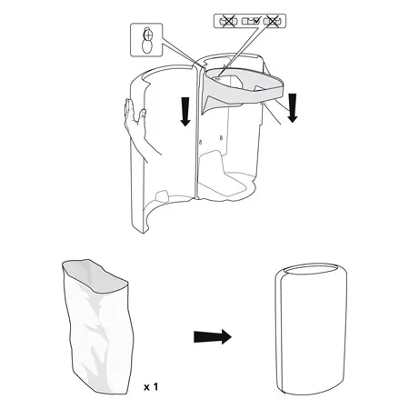 Tork waste bin Elevation, 50 l