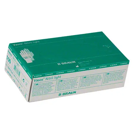 Vasco Nitrile Light examination gloves, size M / 7-8, powder- and latex-free, 100 pieces