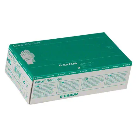 Examination gloves Vasco Nitrile light, size L / 8-9, powder- and latex-free, 100 pieces