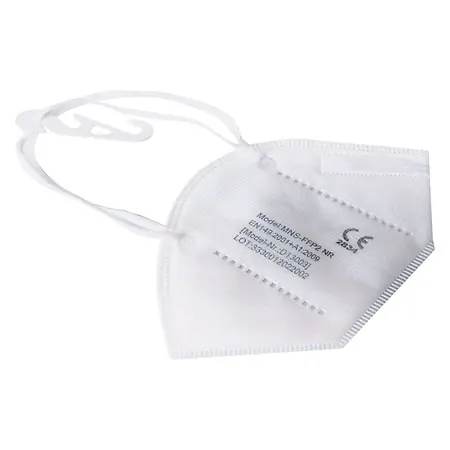 Disposable mouthguard MNS-FFP2 with elastic band and nose contour, 10 pieces