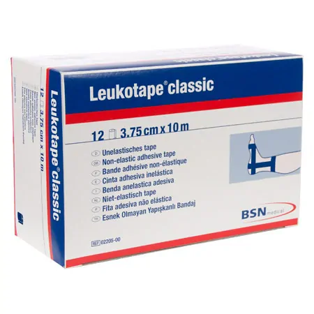 Leukotape Classic, 10 mx 3.75 cm, blue, 12 pieces