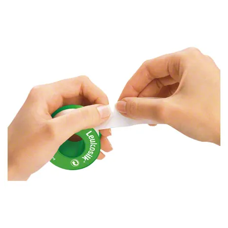 Leukosilk roll plaster without cover, 5 m x 2,5 cm, 12 pieces