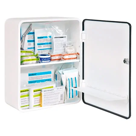 First aid box according to DIN 13157