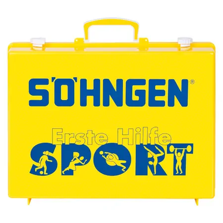 First aid suitcase Multisport according to DIN 13157,  incl. Wall mount