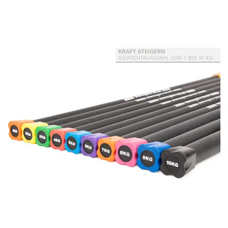 Sport-Tec weight bar set, 1-10 kg, 10 pieces
